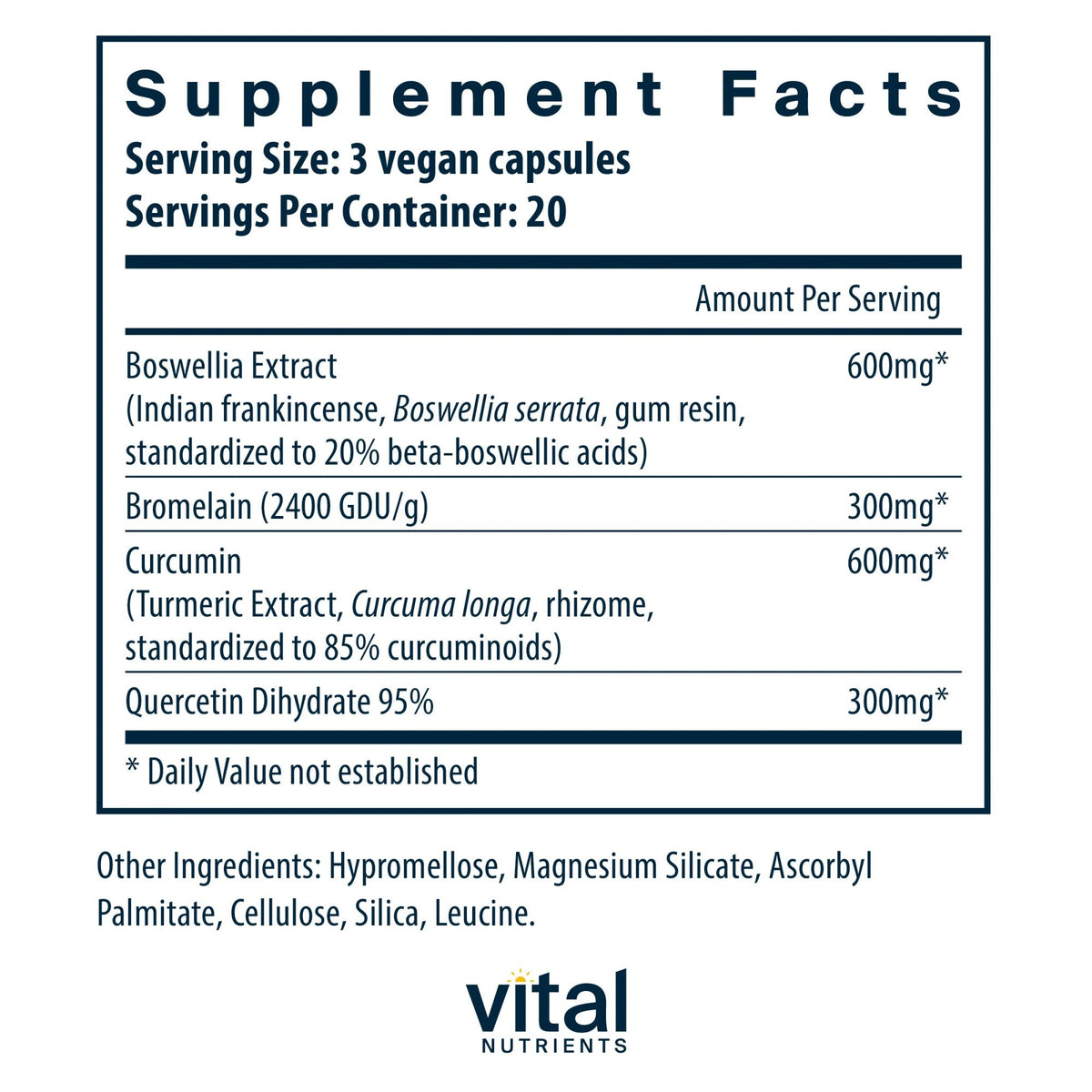 Vital Nutrients BCQ 60 Capsule