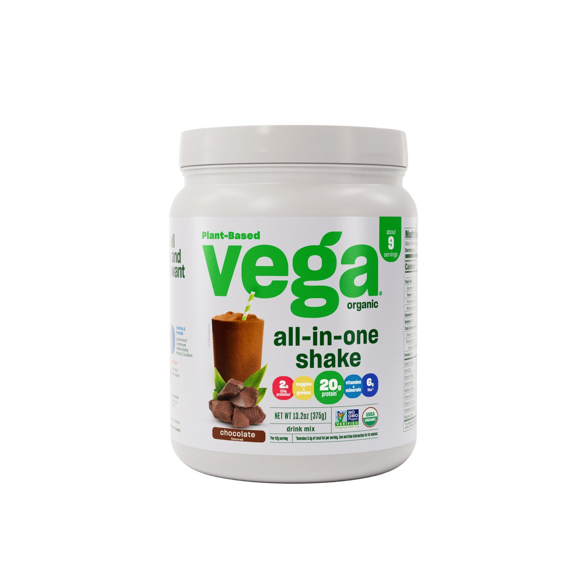 Vega Vega One Organic All-In-One Shake Chocolate 13.2 oz Powder