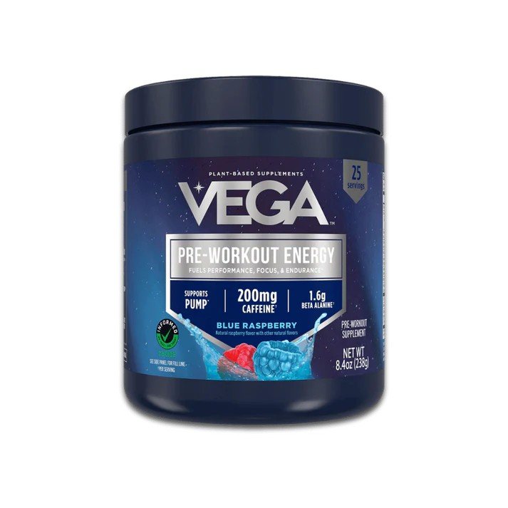 Vega Pre-Workout Energy Blue Raspberry 8.4 oz Powder