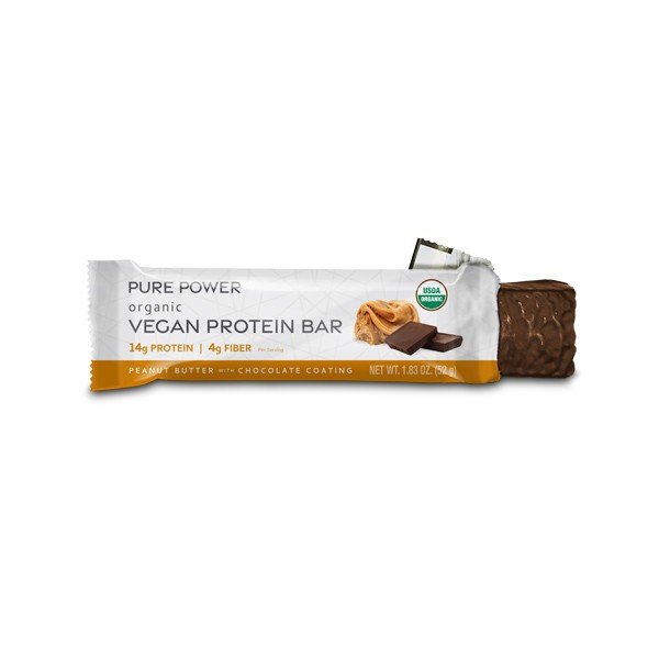 Dr. Mercola Pure Power Peanut Butter with Chocolate Coating 12 (1.83 oz) Bars Box