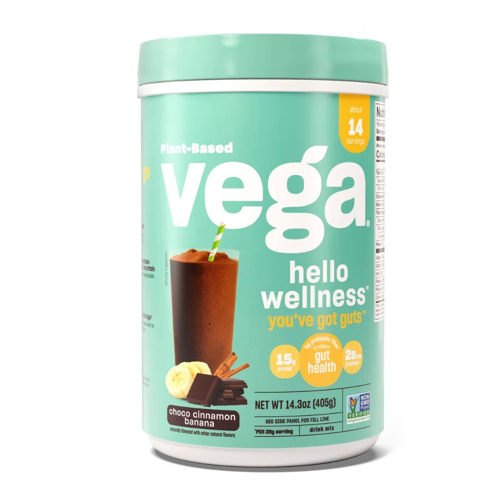 Vega Hello Wellness - You&#39;ve Got Guts Choco Cinnamon Banana 14.3 oz Powder