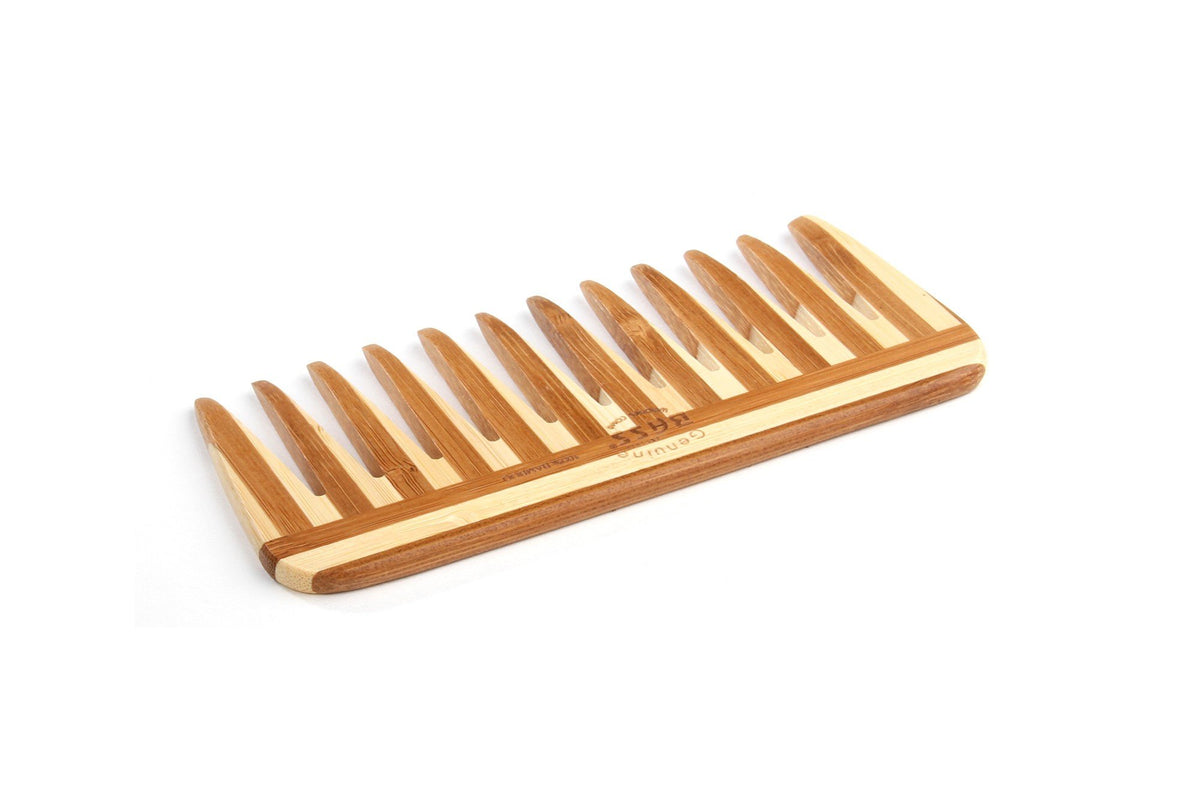 Bass Brushes Medium Bamboo Wood Comb Wide Tooth 1 Comb