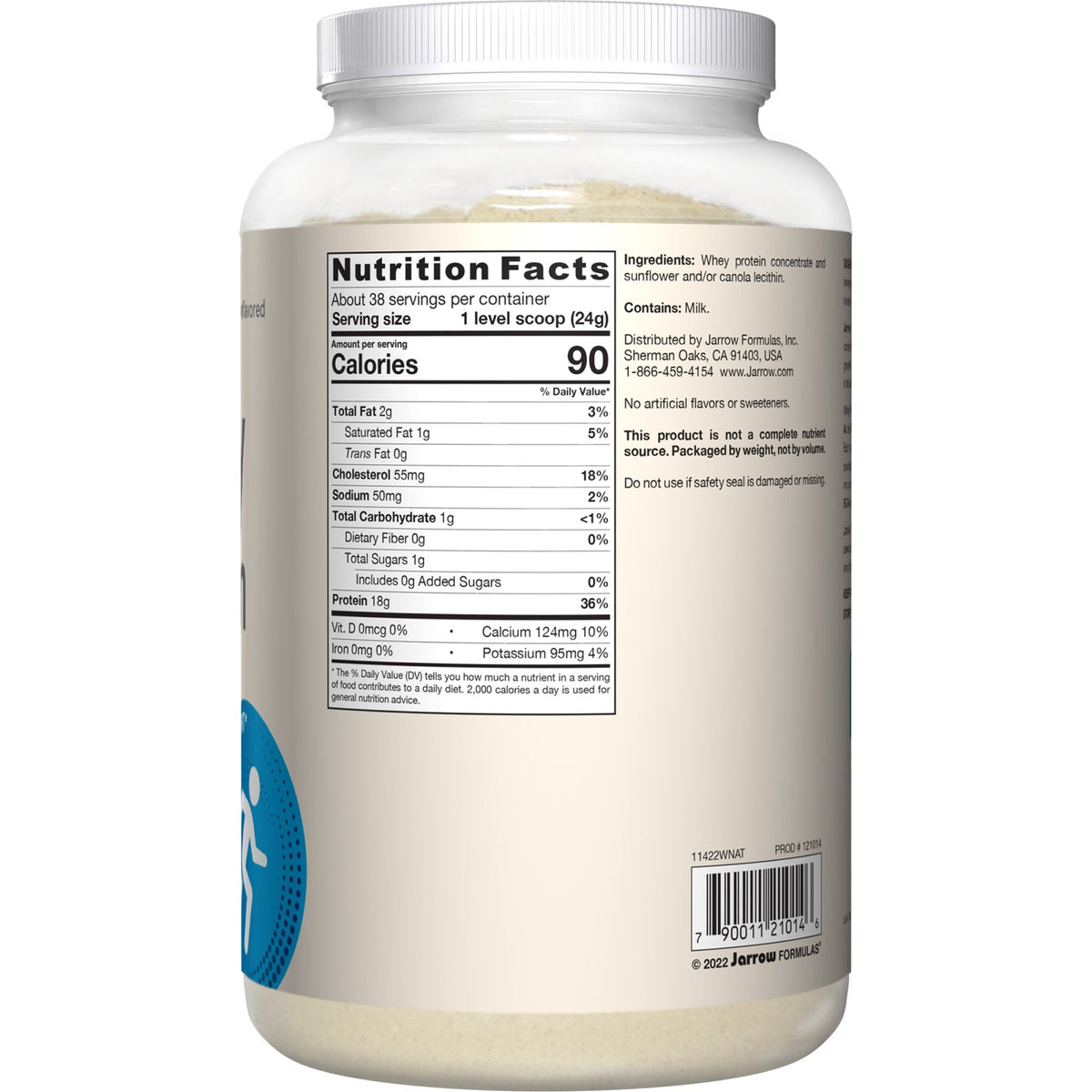 Jarrow Formulas Whey Protein-Unflavored 2 lbs Powder