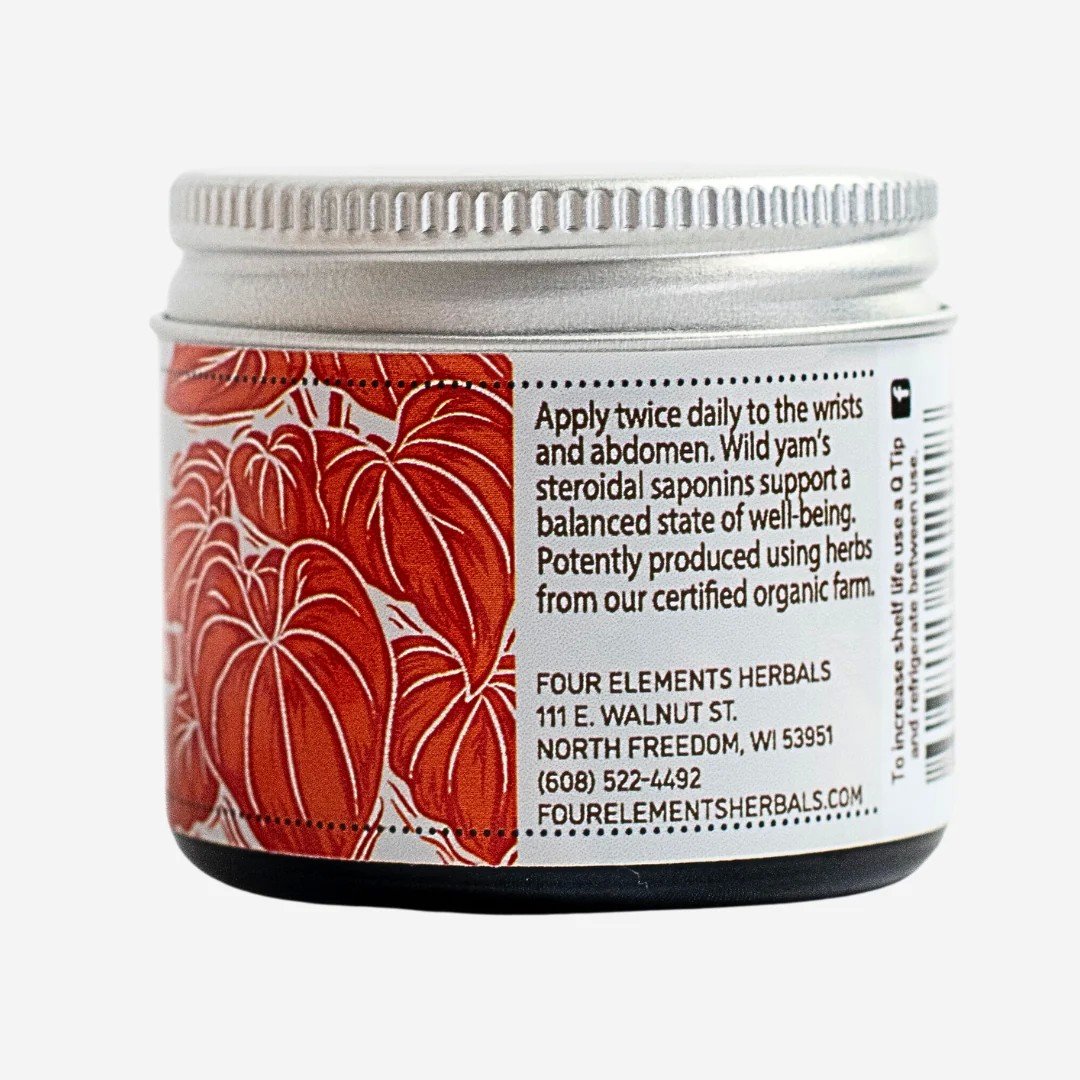 Four Elements Organic Herbals Wild Yam Women&#39;s Cream 2 oz Cream