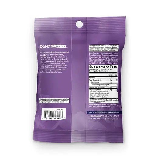 Zand Elderberry Zinc 18 Lozenge