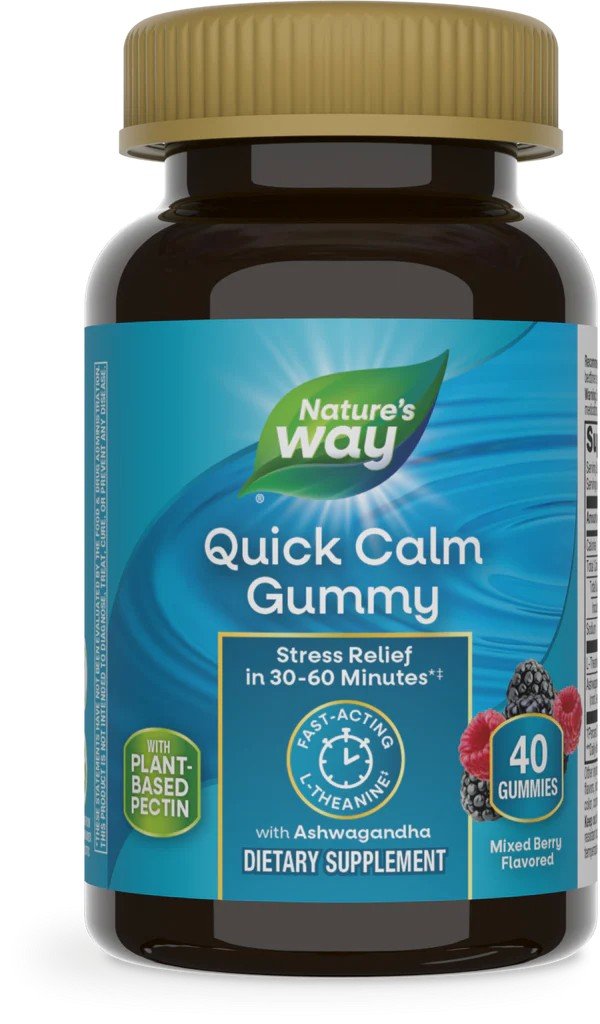 Nature&#39;s Way Quick Calm Gummy-Mixed Berry Flavored 40 Gummy