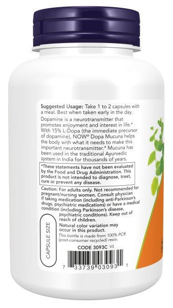 Now Foods Dopa Mucuna 180 VegCap