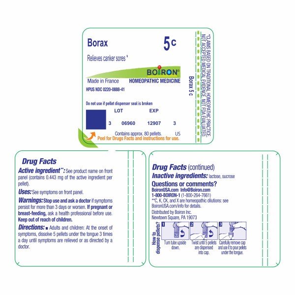 Boiron Borax 5C Homeopathic Single Medicine For First Aid 80 Pellet