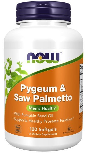 Pygeum & Saw Palmetto | Now Foods | Pygeum | Saw Palmetto | Pumpkin Seed Oil | Prostate Function | Men's Health | Non GMO | Dietary Supplement | 120 Softgels | VitaminLife