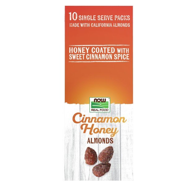 Now Foods Cinnamon Honey Almonds-10 Single Serve Packs 10-1.25 oz (35 g) Pa Packet