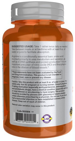 Now Foods Double Strength L-Arginine 1000 mg 60 Tablet