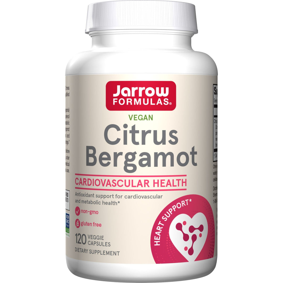 Citrus Bergamot | Jarrow Formulas | Cardiovascular Health | Antioxidant Support | Metabolic Health | Heart Support | Non GMO | Gluten Free | Dietary Supplement | 120 VegCaps | Capsules | VitaminLife