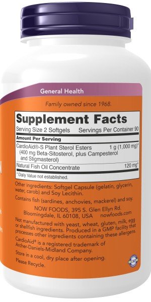 Now Foods Beta-Sitosterol Plant Sterol Softgels 180 Softgel