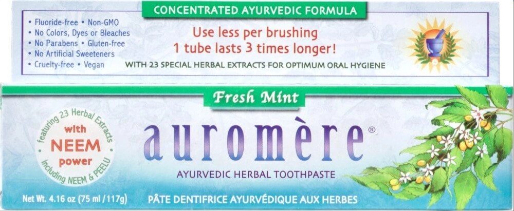 Auromere Ayurvedic Products Toothpaste-Freshmint 4.16 oz Paste