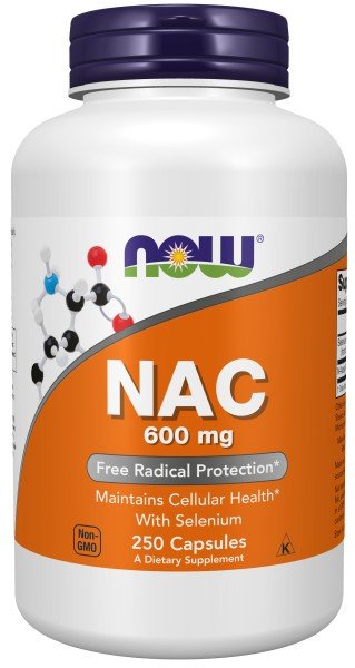 Now Foods NAC N-Acetyl Cysteine 600 mg, with Selenium 250 Capsule