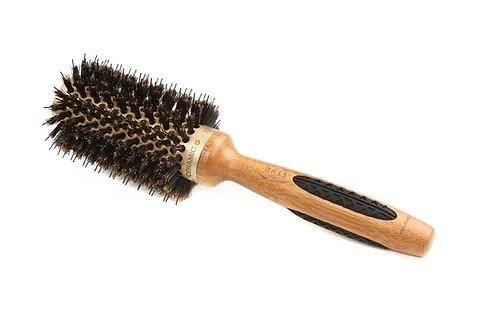 Bass Brushes 736473100991-Bass Brushes-Medium Round Brush with 100% Natural Bristle + Nylon Pins & Style & Condition Round - Hair Pure Bamboo 1 Brush