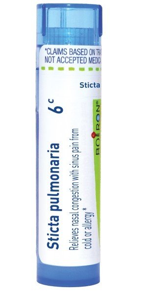 Boiron Sticta Pulmonaria 6C Homeopathic Single Medicine For Cough, Cold & Flu 80 Pellet