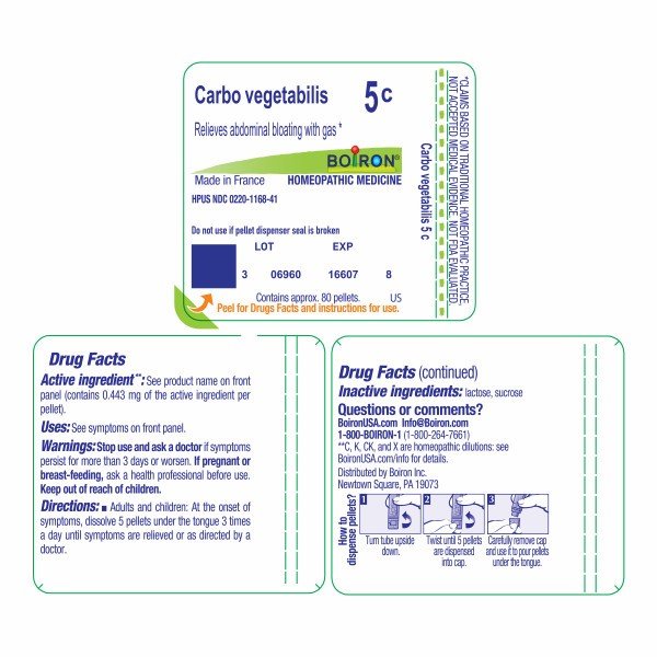 Boiron Carbo Vegetabilis 5C Homeopathic Single Medicine For Digestive 80 Pellet