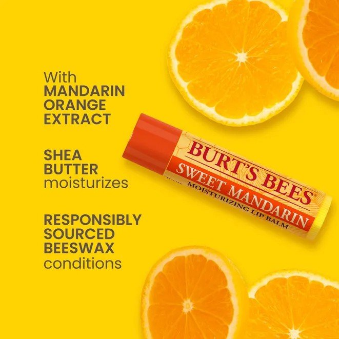 Burt&#39;s Bees Freshly Picked Lip Balms 4 (0.15 oz.) Tubes in Blister Box 4 Pieces Lip Balm