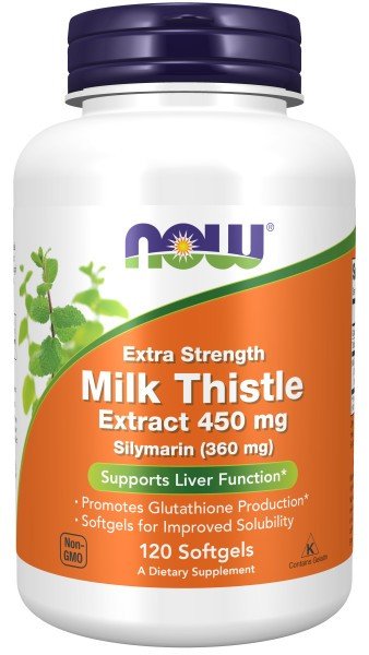 Now Foods Extra Strength Silymarin Milk Thistle Extract 450 mg 120 Softgel