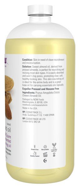 Now Foods Solutions Sweet Almond Oil 32 fl oz Oil