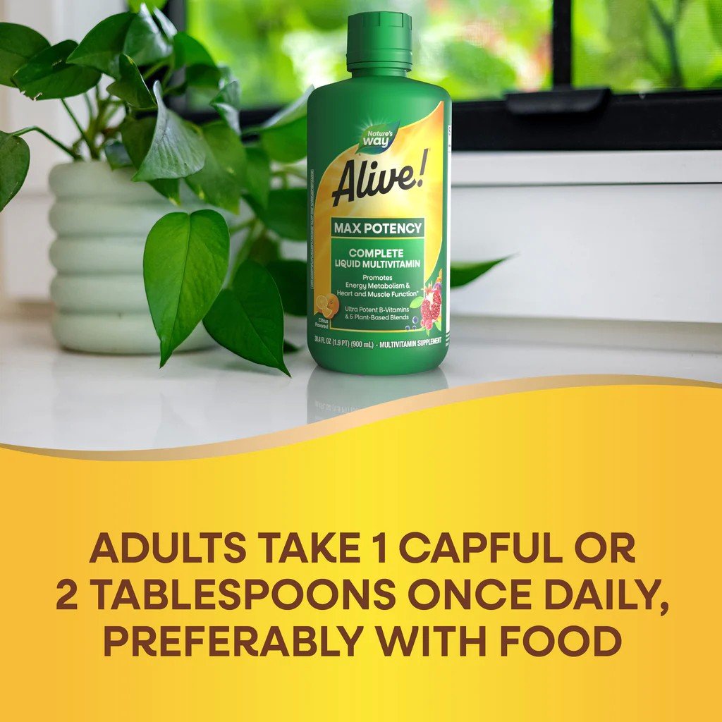 Nature&#39;s Way Alive! Max Potency Liquid Multi-Vitamin 30.4 oz Liquid