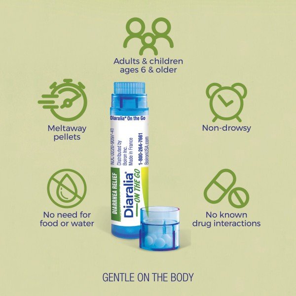 Boiron Diaralia On the Go Homeopathic Medicine for Diarrhea Relief 160 Pellet