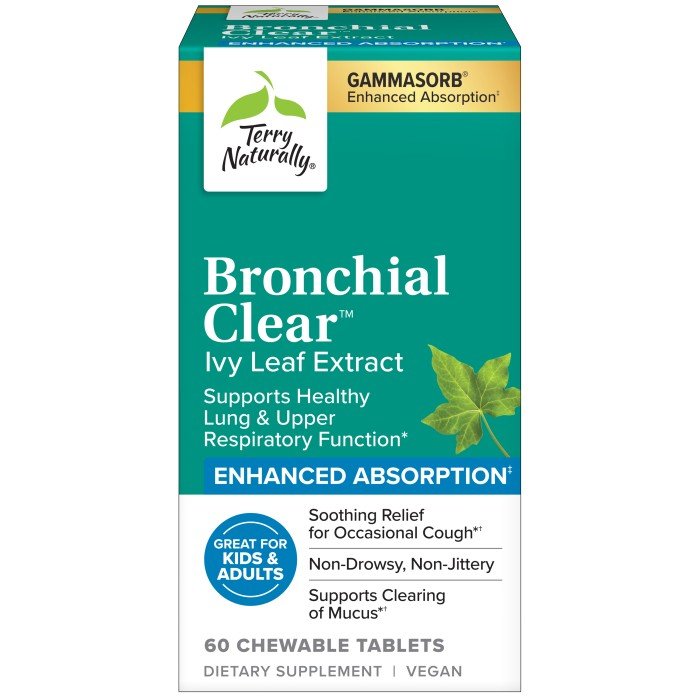 EuroPharma (Terry Naturally) Bronchial Clear Chewable 60 Chewable