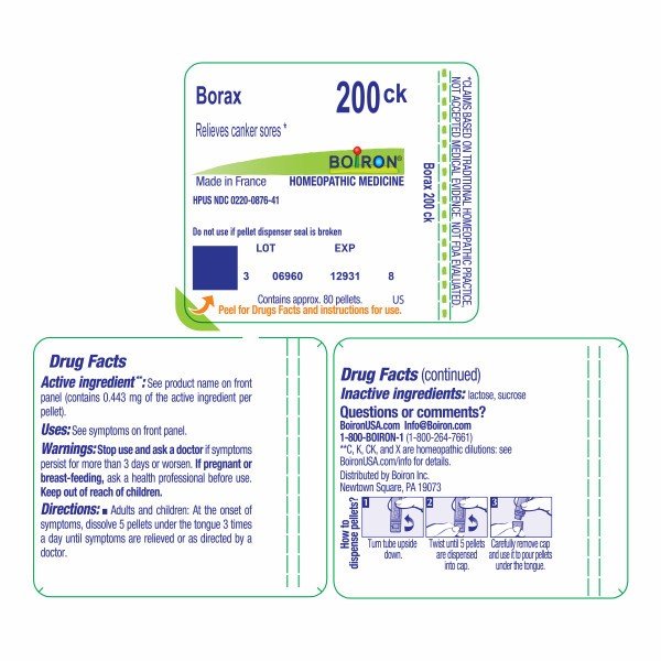 Boiron Borax 200CK Homeopathic Single Medicine For First Aid 80 Pellet