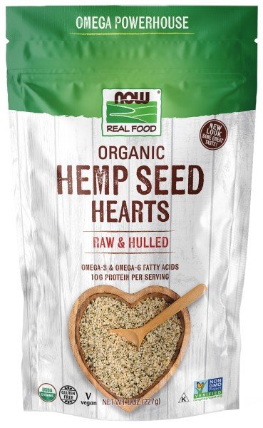 Now Foods Organic Hemp Seed Hearts 8 oz Seed