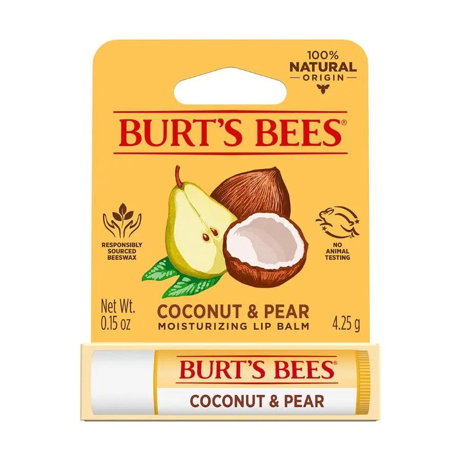 Burt's Bees Coconut & Pear Lip Balm Tube in Blister Box .15 oz Lip Balm