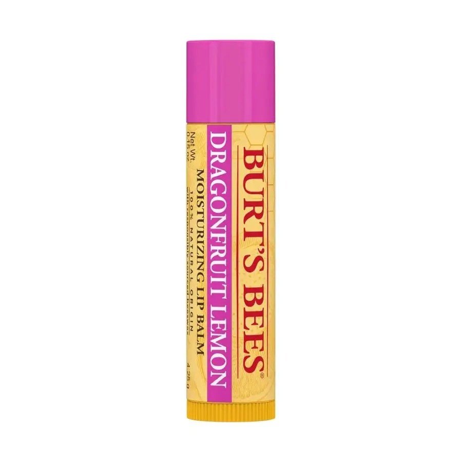 Burt&#39;s Bees Dragonfruit Lemon Lip Balm Tube in Blister Box .15 oz Lip Balm