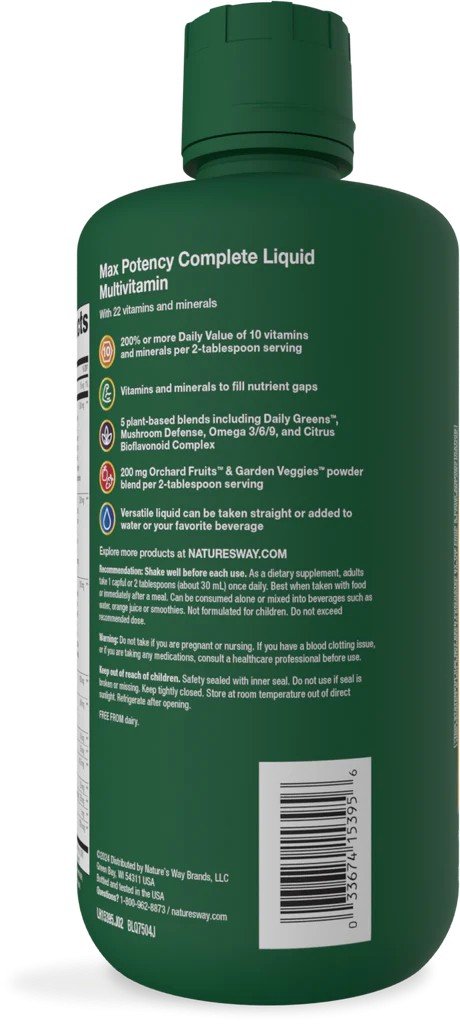 Nature&#39;s Way Alive! Max Potency Liquid Multi-Vitamin 30.4 oz Liquid