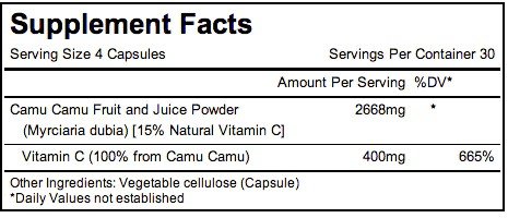 Greens Plus Camu Camu - Vitamin C 120 VegCap