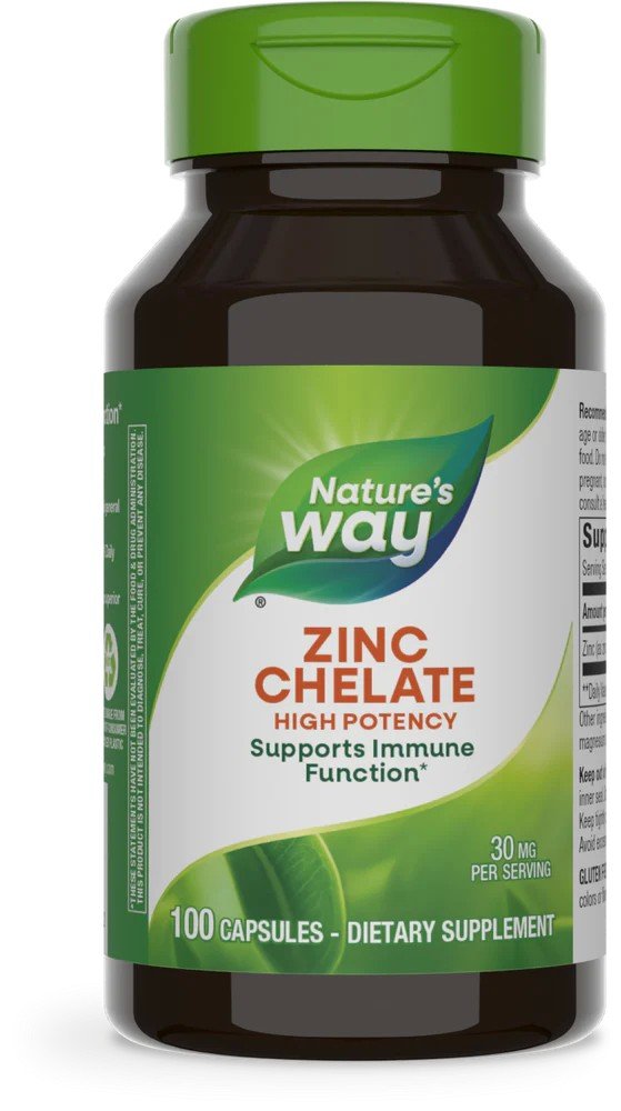 Nature's Way Zinc Chelate 30mg 100 Capsule