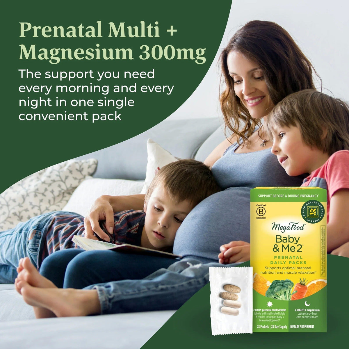 MegaFood Baby &amp; Me 2 Prenatal Daily Packs 28 Tablet and Capsule