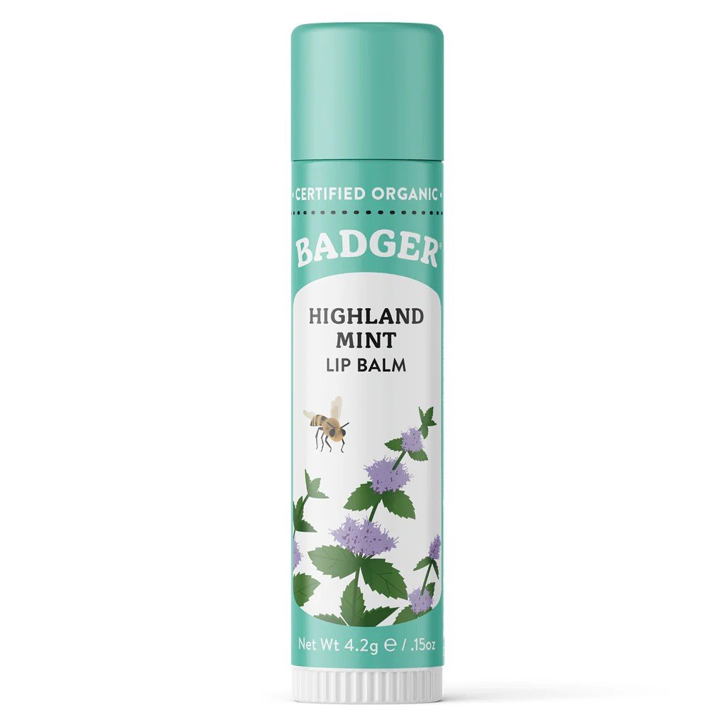 Badger Highland Mint Lip Balm 0.15 oz Balm