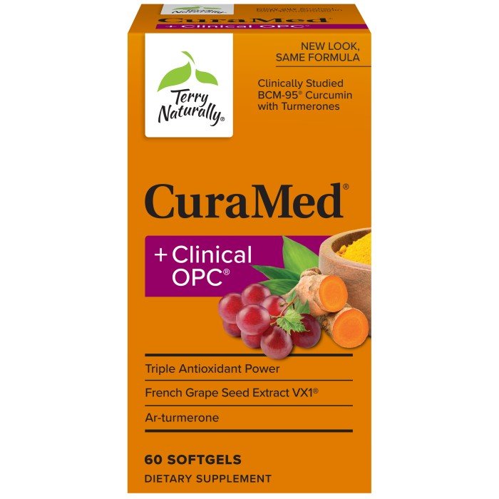 CuraMed + Clinical O.P.C. | French Grape Seed Extract VX1 | Ar-Turmerone | Antioxidants | Dietary Supplement | 60 Softgels | VitaminLife