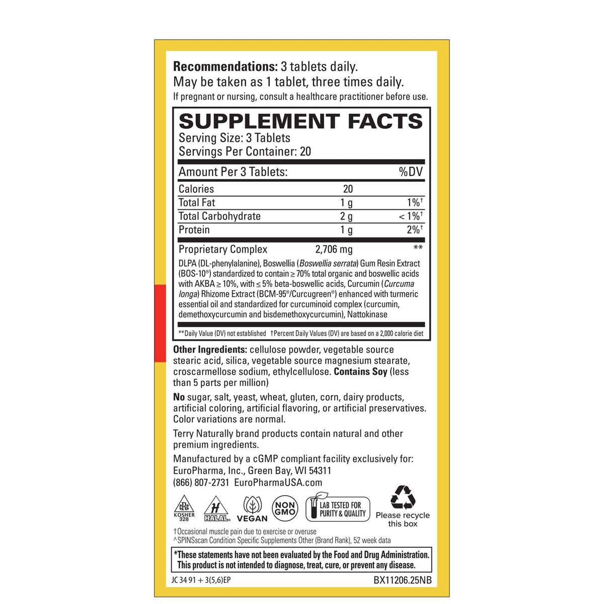 EuroPharma (Terry Naturally) Curamin 120 Capsule