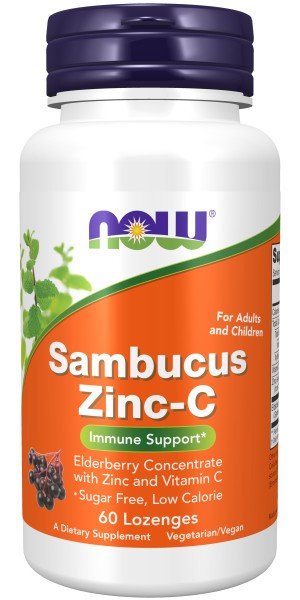 Now Foods Sambucus Zinc 60 Lozenge
