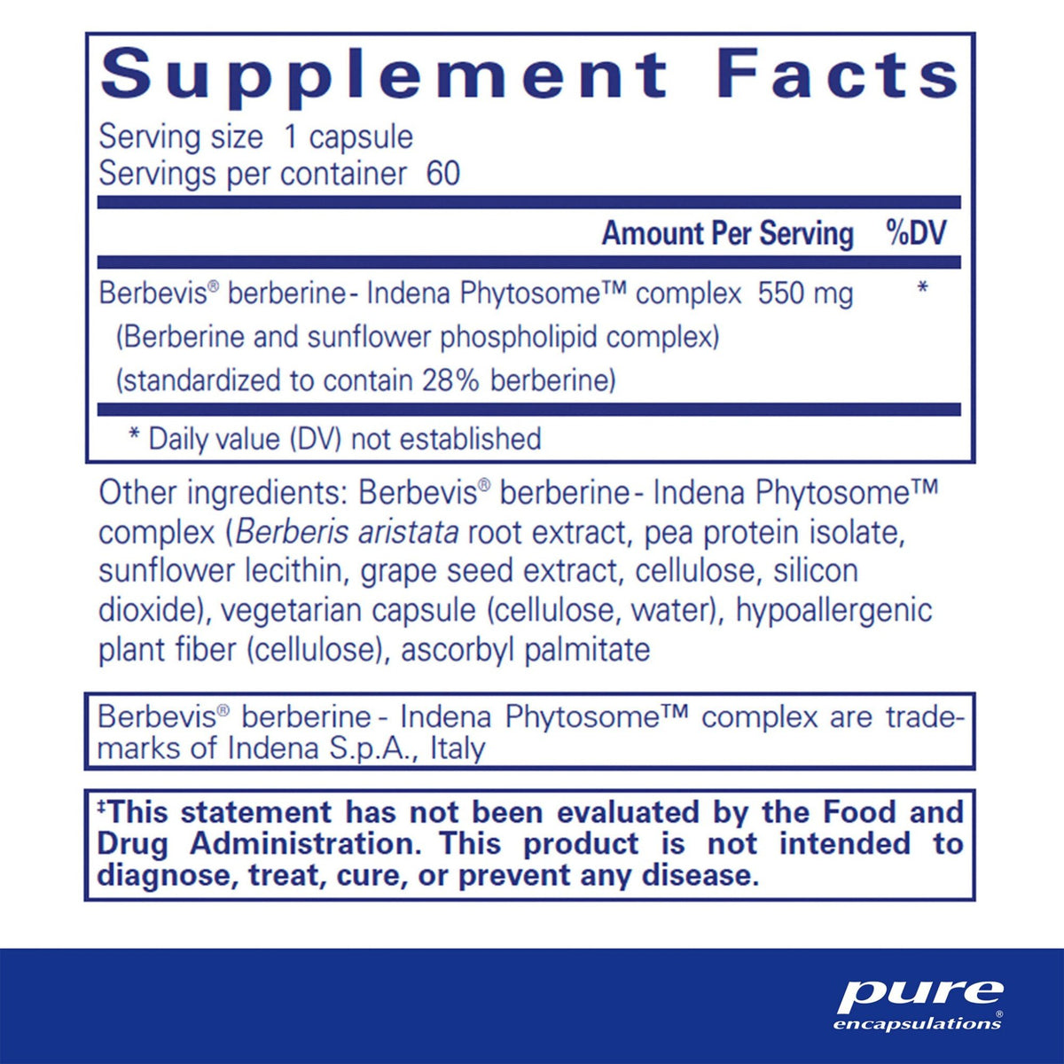 Pure Encapsulations Berberine UltraSorb 60 Capsule