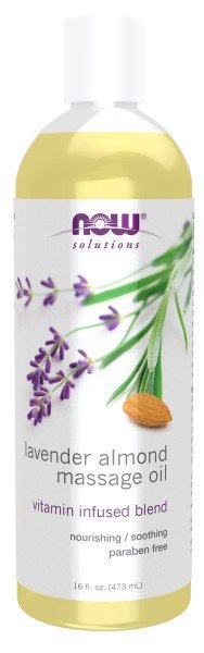 Now Foods Solutions Lavender Almond Massage Oil 16 oz Liquid