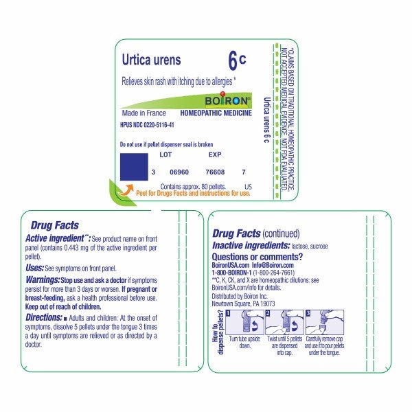 Boiron Urtica Urens 6C Homeopathic Single Medicine For First Aid 1 Tube Pellet