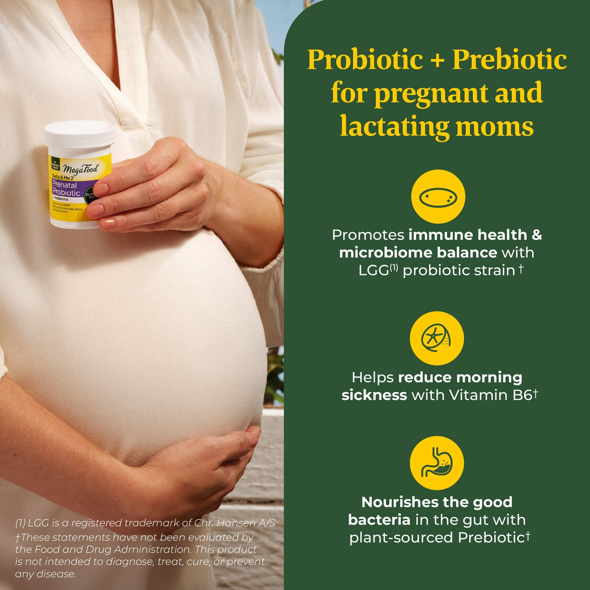 MegaFood Baby &amp; Me 2 Prenatal Probiotic + Prebiotic (Shelf Stable) 30 Capsule