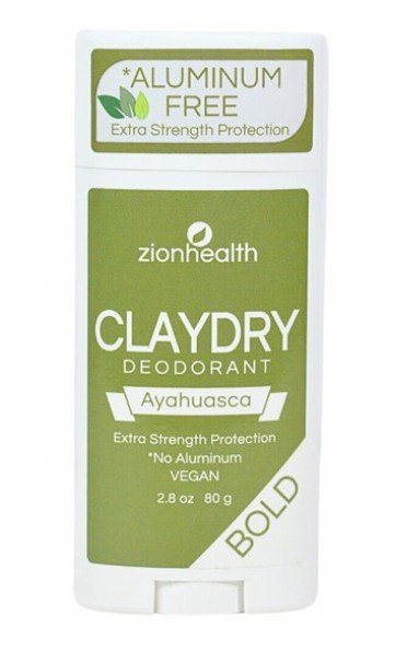 Zion Health Clay Dry Bold Ayahuasca Vegan Deodorant 2.8 oz Stick