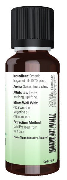 Now Foods Organic Bergamot Oil 1 fl oz Oil