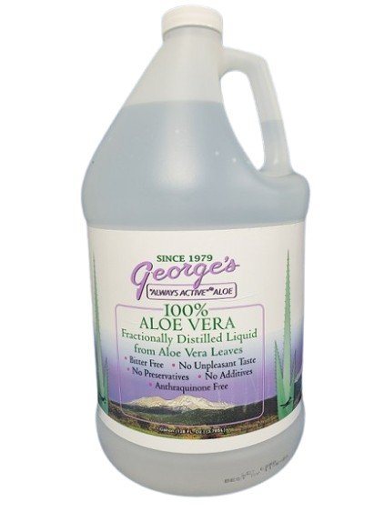 George's Always Active Aloe 100% Aloe Vera Fractionally Distilled Liquid 1 Gallon Liquid