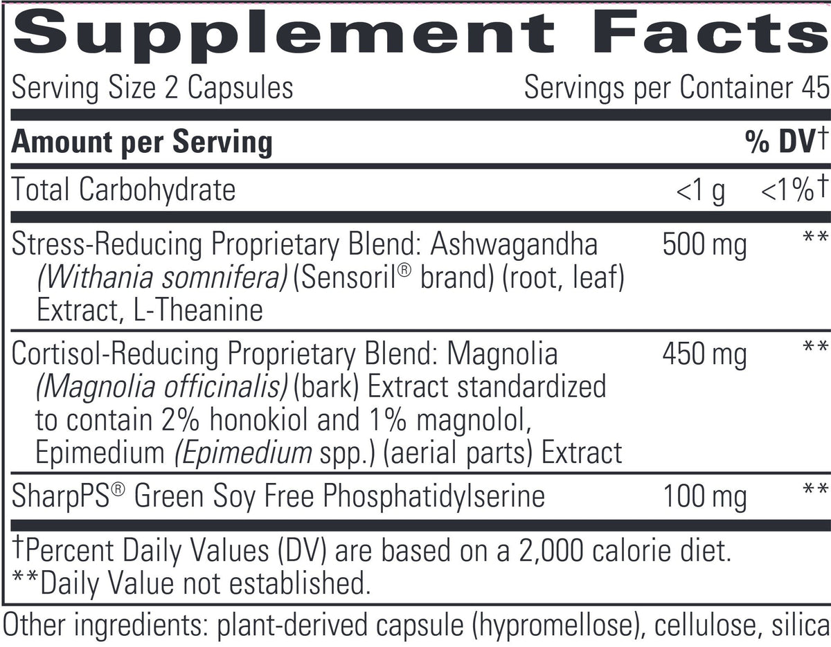 Integrative Therapeutics Cortisol Manager Allergen Free 90 Capsules