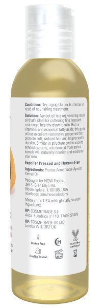 Now Foods Solutions Apricot Kernel Oil 4 oz Liquid