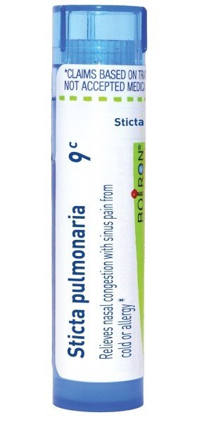 Boiron Sticta Pulmonaria 9C Homeopathic Single Medicine For Cough, Cold & Flu 80 Pellet